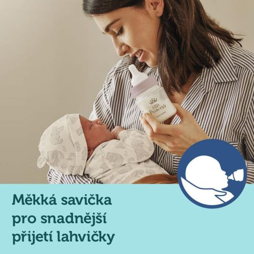 CANPOL BABIES Láhev se širokým hrdlem Royal Baby 240 ml modrá