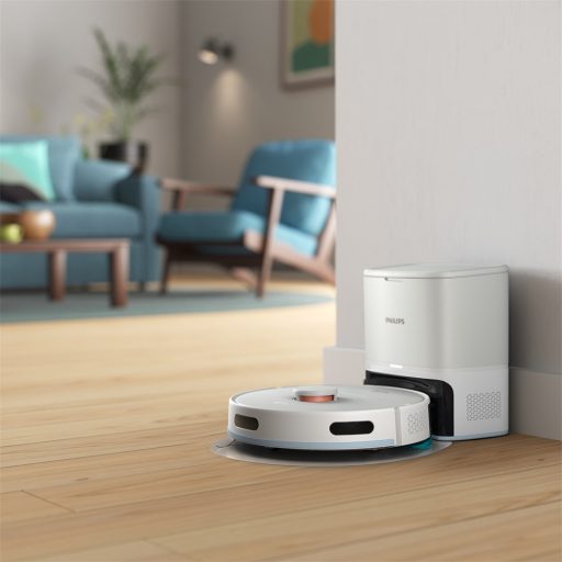 Philips HomeRun 2000 Aqua XU2100/20 robotporszívó és -felmosó, dokkoló- és ürítőállomással