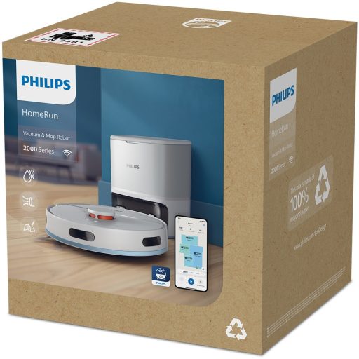 Philips HomeRun 2000 Aqua XU2100/20 robotporszívó és -felmosó, dokkoló- és ürítőállomással