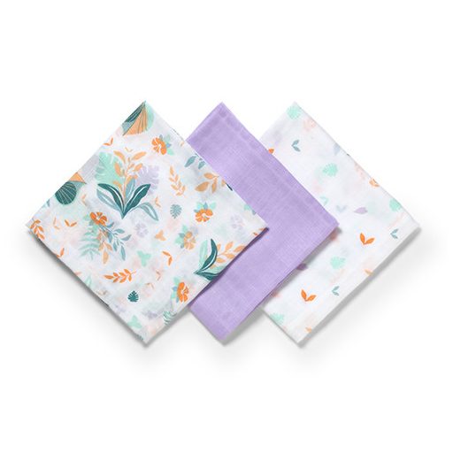 BABYONO Bambusz pelenkák 3 db - lila