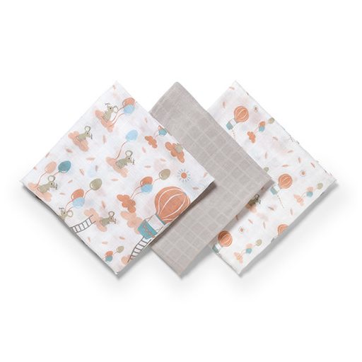BABYONO Bambusz pelenkák 3 db - szürke