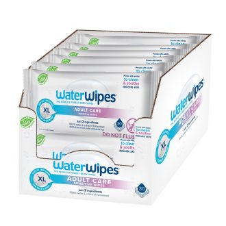   12x WATERWIPES Nedves törlőkendő Adults műanyagmentes 30 db ( 360 db )