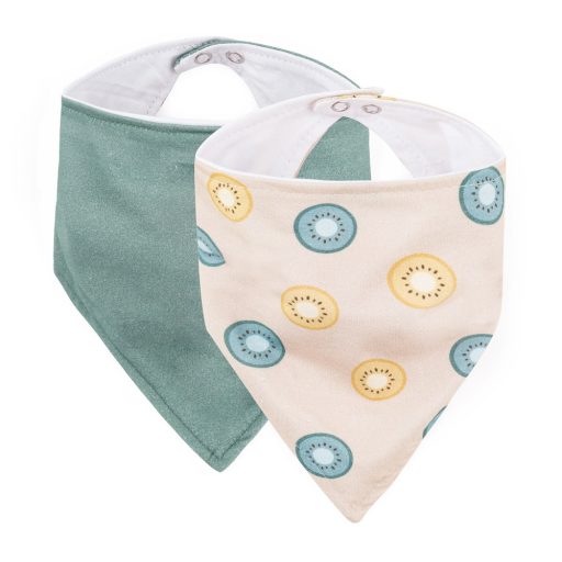PETITE&MARS Nyálkendő Luke 2 db  Beige Kiwis&Misty Green 3hó+