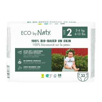 ECO BY NATY Egyszer használatos pelenkák 2 (3-6 kg) 33 db
