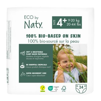   ECO BY NATY Egyszer használatos pelenkák 4+ (9-20 kg) 24 db
