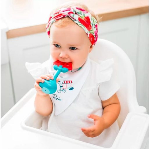BABYONO Készségfejlesztő rágóka csörgőve dinnye