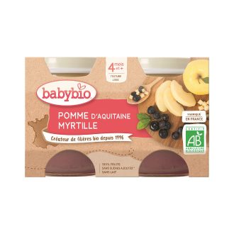 BABYBIO Kölök étel alma áfonya 2x 130 g