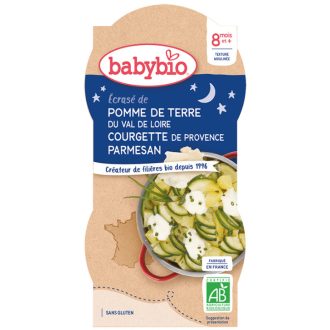   BABYBIO Krumpli bébiétel cukkinivel, creme fraiche-szel és parmezánnal 2x 200 g