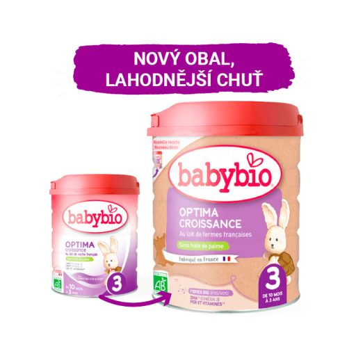 BABYBIO OPTIMA 3 Croissance csecsemő bio tej 800 g