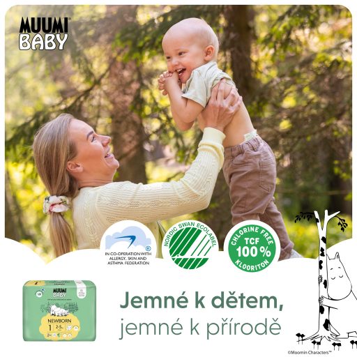 MUUMI Baby 1 Newborn 2-5 kg (75 db), havi csomag eco pelenka
