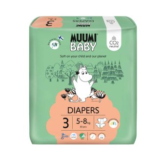 MUUMI Baby 3 Midi 5–8 kg (50 db), öko pelenkák