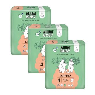MUUMI Baby 4 Maxi 7-14 kg (138 db), havi csomag eco pelenka