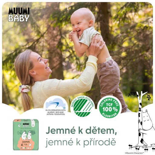 MUUMI Baby 4 Maxi 7-14 kg (138 db), havi csomag eco pelenka