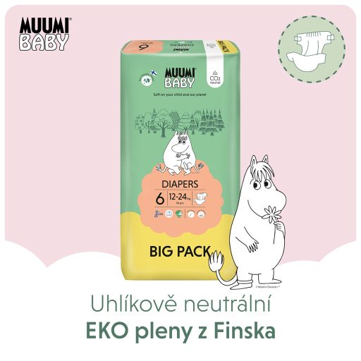MUUMI Baby 6 Junior 12–24 kg (54 db), öko pelenkák