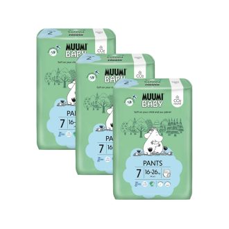   MUUMI Baby Pants 7 XL 16-26 kg (102 db), havi csomagolású nadrágpelenka eco pelenka