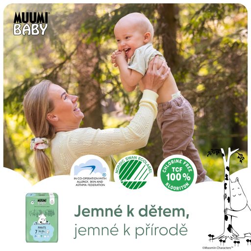 MUUMI Baby Pants 7 XL 16-26 kg (102 db), havi csomagolású nadrágpelenka eco pelenka