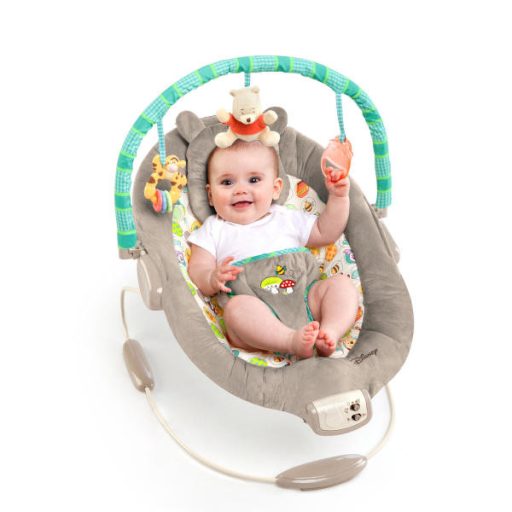 BRIGHT STARTS Rezgő pihenőszék dallamokkal Winnie the Pooh Dots & Hunny 0 hó+,  9 kg-ig