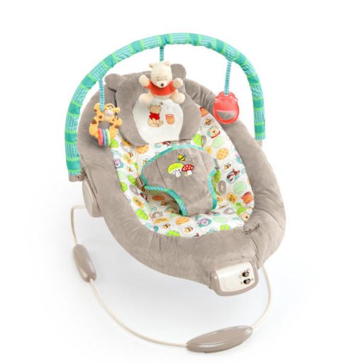 BRIGHT STARTS Rezgő pihenőszék dallamokkal Winnie the Pooh Dots & Hunny 0 hó+,  9 kg-ig
