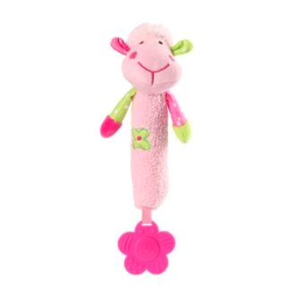   BABYONO sípoló játék rágókával Sweet Lambie rózsaszín
