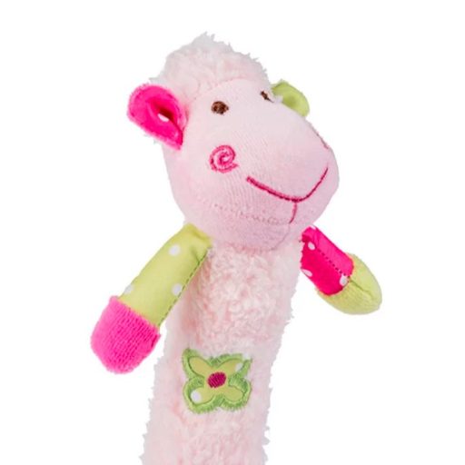 BABYONO sípoló játék rágókával Sweet Lambie rózsaszín