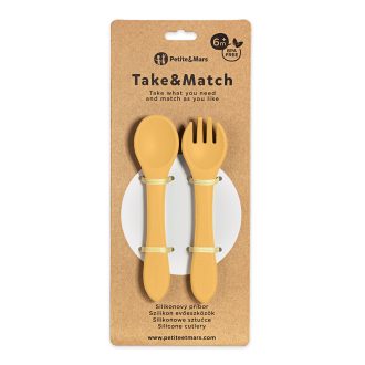   PETITE&MARS Szilikon evőeszközök TAKE&MATCH Intense Ochre 6m+
