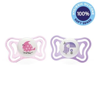   CHICCO Physio Light szilikon cumi 2-6h lány - madár/tukán 2 db