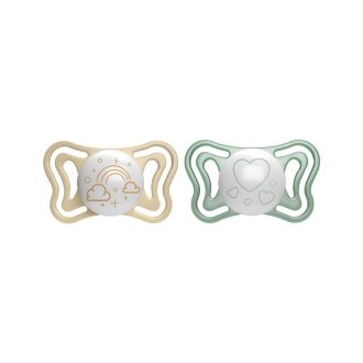 CHICCO Physio Light szilikonos éjszakai cumi 2-16h, 2db