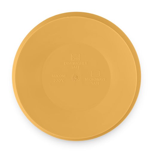PETITE&MARS Kétszínű szilikon tál Take&Match Intense Ochre 6m+