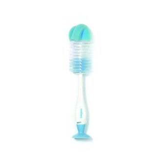   BABYONO Cumisüveg és cumi tisztító kefe 2 az 1-ben tapadókoronggal kék