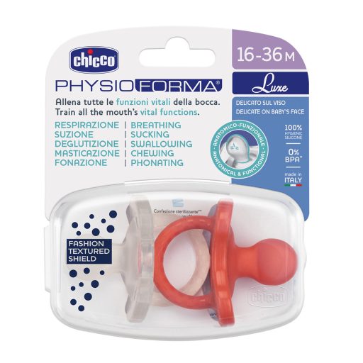 CHICCO Cumisüveg Physio Luxe narancs/szürke 16-36h, 2db