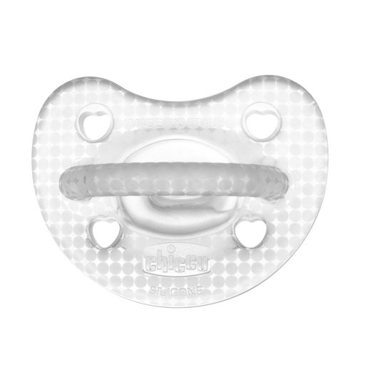 CHICCO Physio Luxe teljesen szilikon cumi 2-6m crystal 2 db
