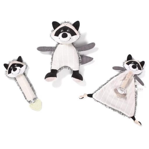 BABYONO Csörgő játék mosómedve Rocky 25x13 cm
