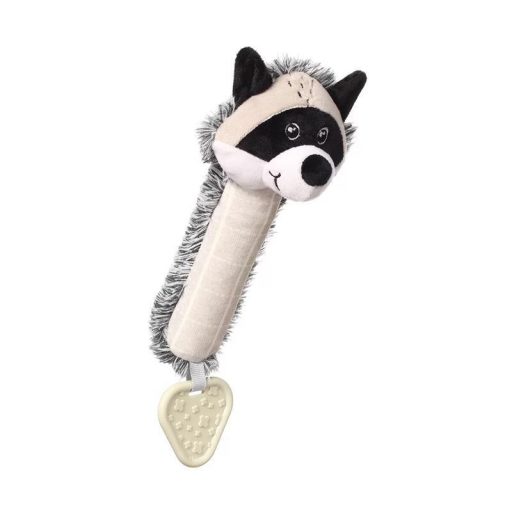 BABYONO Sípoló játék rágókával mosómedve Rocky 25x11 cm