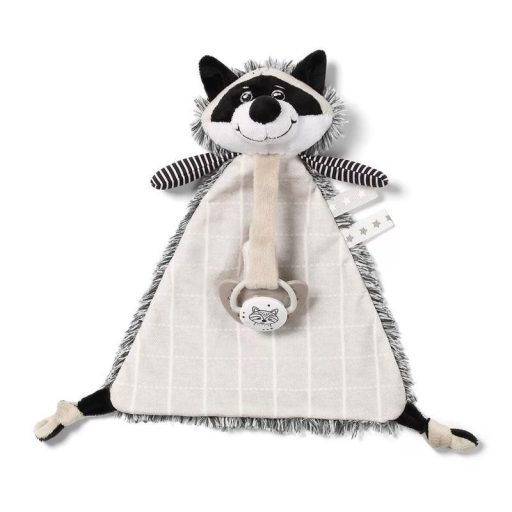 BABYONO Mazlíček cumisüveg tartóval mosómedve Rocky 20x24 cm