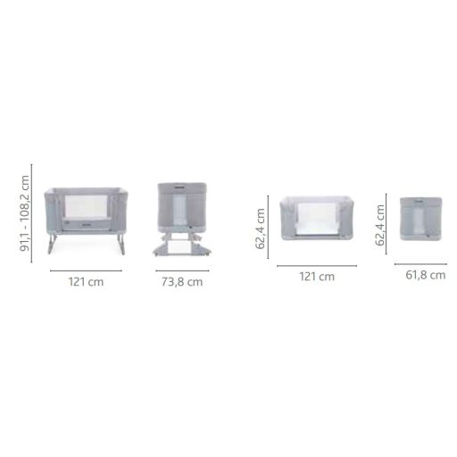 CHICCO Next2Me Forever kiságy - Moon Grey