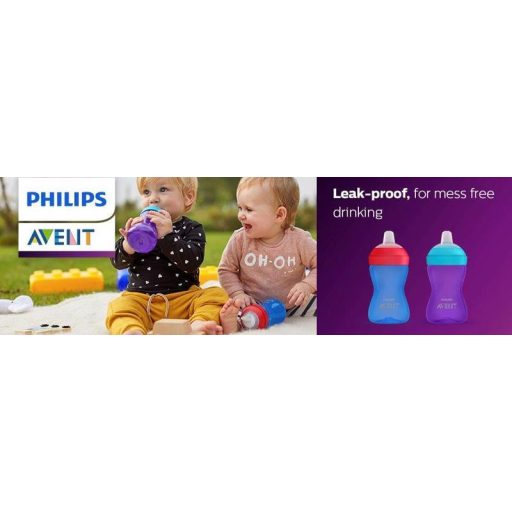 Philips AVENT SCF802/01 Puha harapásálló csőrös pohár 300 ml KÉK
