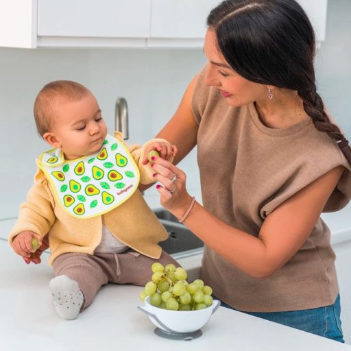 BABYONO Előke  Frottír, kicsi, vízálló avokádó 3hó+