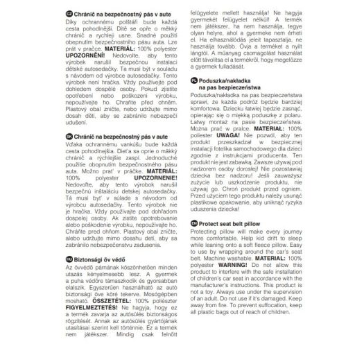 PETITE&MARS Biztonsági övvédő az autóban Pad