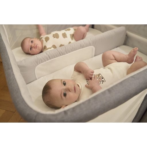 CHICCO Next2Me Twins ikerágy - Magnet Grey