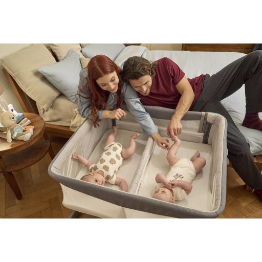 CHICCO Next2Me Twins ikerágy - Magnet Grey