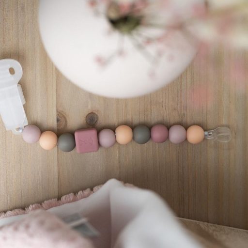 NATTOU Szilikon cumitartó pánt peach  BPA mentes