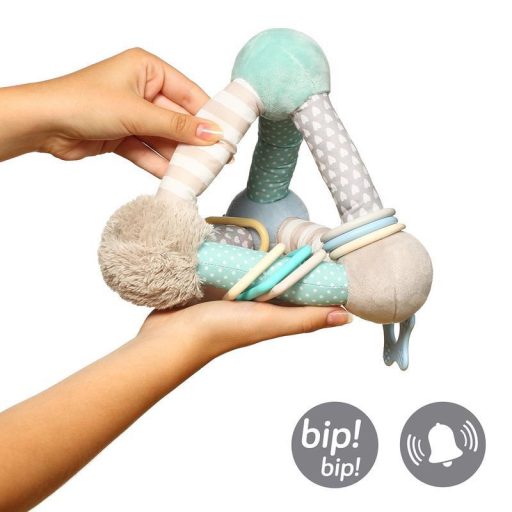 BABYONO Készségfejlesztő játék C karikán piramis, menta 3hó+