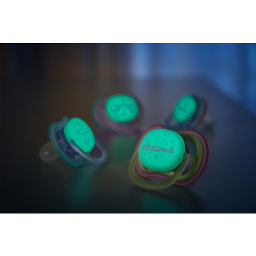 Philips AVENT SCF376/19 Játszócumi Ultra air éjszakai 0-6hó lányos, 2db
