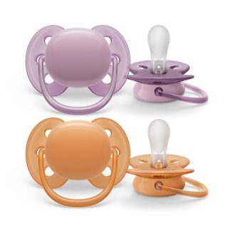   Philips AVENT SCF091/33 Játszócumi Ultrasoft Premium neutral 6-18hó lányos, 2 db
