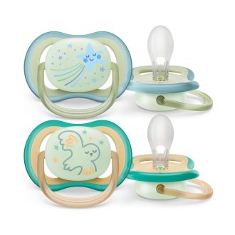   Philips AVENT SCF376/18 Játszócumi Ultra air éjszakai 0-6hó fiús, 2db