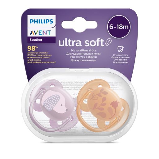 Philips AVENT SCF091/18 Játszócumi Ultrasoft Premium állat 6-18hó lányos , 2 db