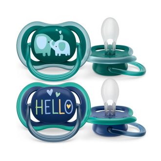   Philips AVENT SCF349/18 Játszócumi Ultra air 18hó+ fiús (elefánt), 2db