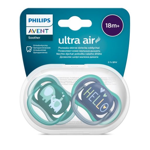 Philips AVENT SCF349/18 Játszócumi Ultra air 18hó+ fiús (elefánt), 2db