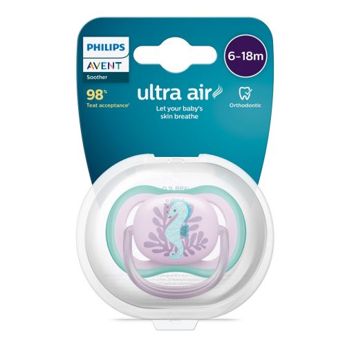 Philips AVENT SCF086/06 Játszócumi Ultra air Mintás 6-18m csikóhal, 1db