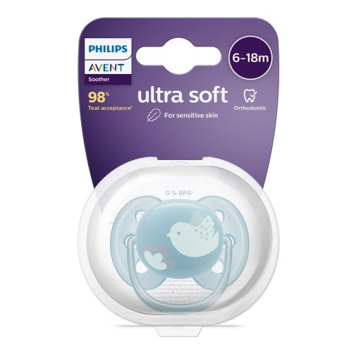 Philips AVENT SCF092/04 Játszócumi Ultrasoft Premium 6-18hó kék, 1 db
